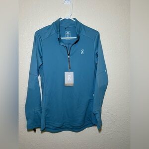 On Clouds Long Sleeve Climate Shirt teal Womens medium NEW